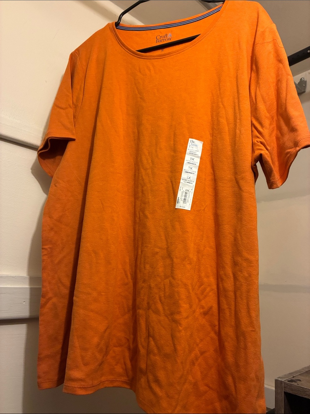 croft & barrow Orange Short Sleeve Crewneck Tee